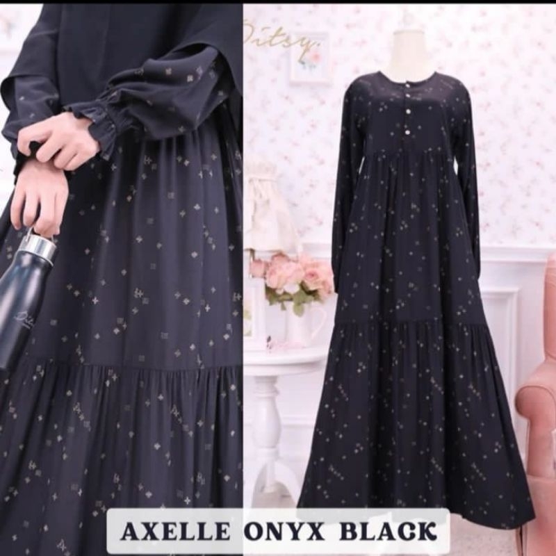 AXELLE ONYX BLACK NIGHTGOWN Size L by Ditsy; SPRUCE ASHGREY Nightgown Size M dan L by Ditsy