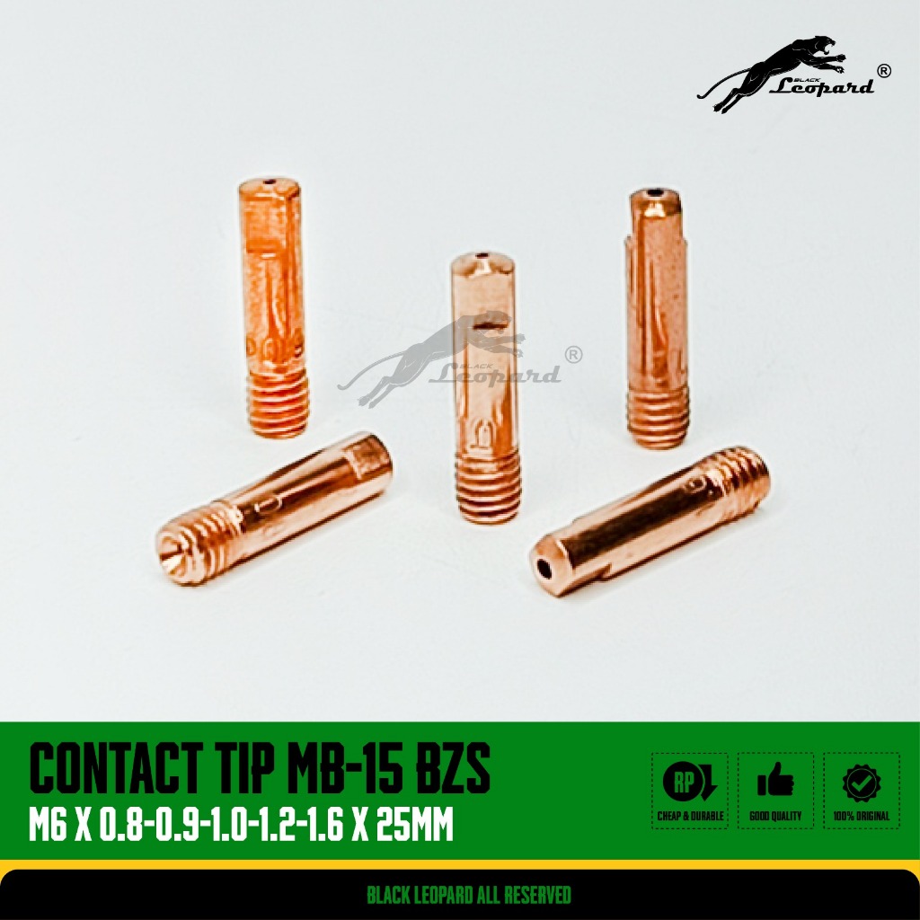 Kontak Tip Contact Tip M6x25 0.8mm-0.9mm-1.0mm-1.2mm-1.6mm Mig Co2 AK 15 MB 15 BZS