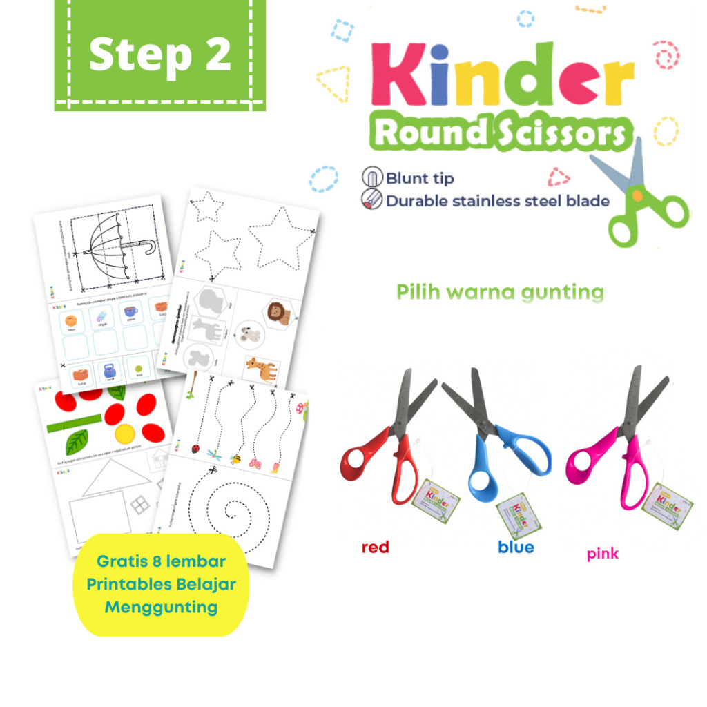

Kinder Round Scissor, Gunting Sekolah Anak Ujung Tumpul
