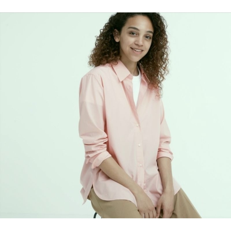 Preloved Uniqlo Kemeja Soft Pink