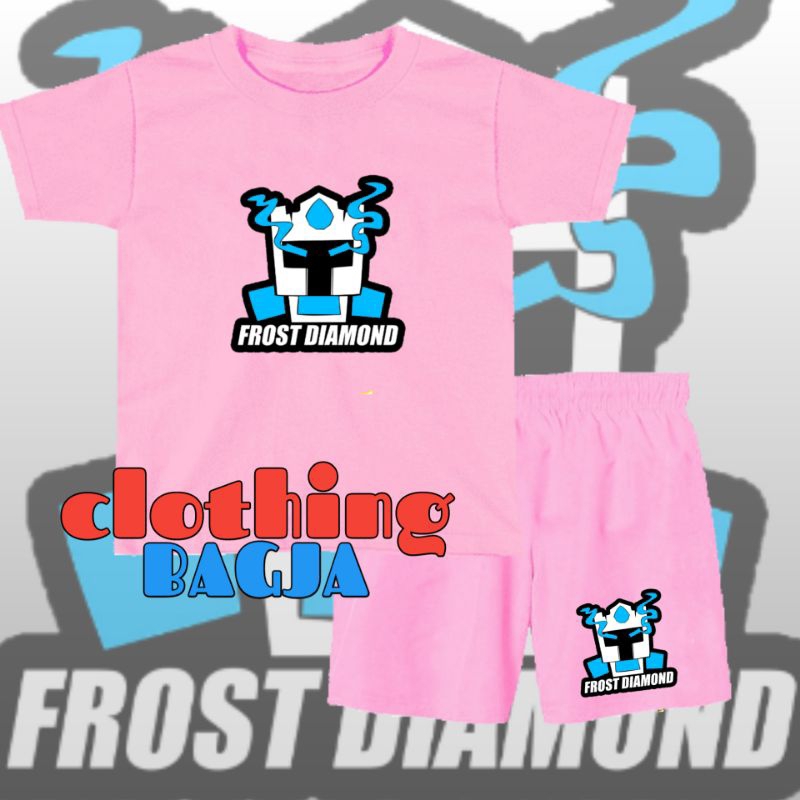 SETELAN ANAK LAKI-LAKI PEREMPUAN KAOS DAN CELANA FROST DIAMOND