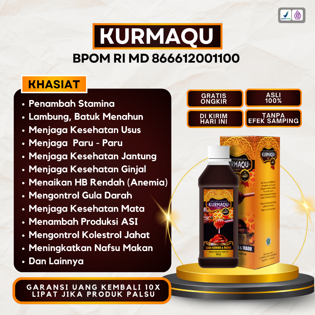 Vitamin Suplemen Penggemuk Badan Penambah Nafsu Makan Untuk Anak & Dewasa Sari Kurma Kurmaqu
