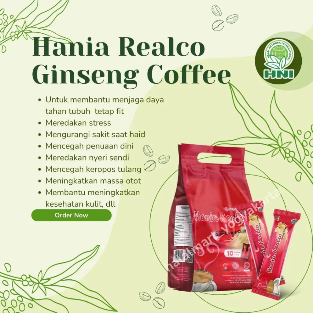 

MENCEGAH KEROPOS TULANG- KOPI HERBAL HANIA REALCO GINSENG COFFEE