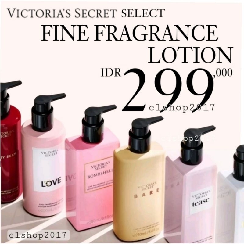 VICTORIA'S SECRET VS HIGH END FINE FRAGRANCE FF LOTION 250 ML BOMBSHELL SEDUCTION INTENSE TEASE CAND