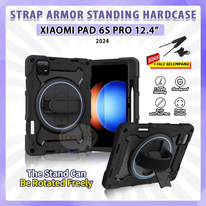 XIAOMI Pad 6s Pro Tab Tablet 12.4 Inch 2024 Strap Armor Hard Soft Case Casing Sarung Kesing Hardcase