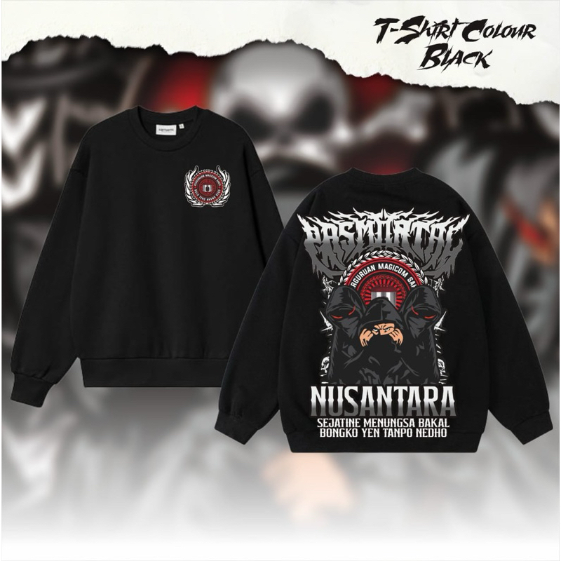 Sweater Distro Pasmortal Nusantara Sablon Premium Dtf Cozy Distro