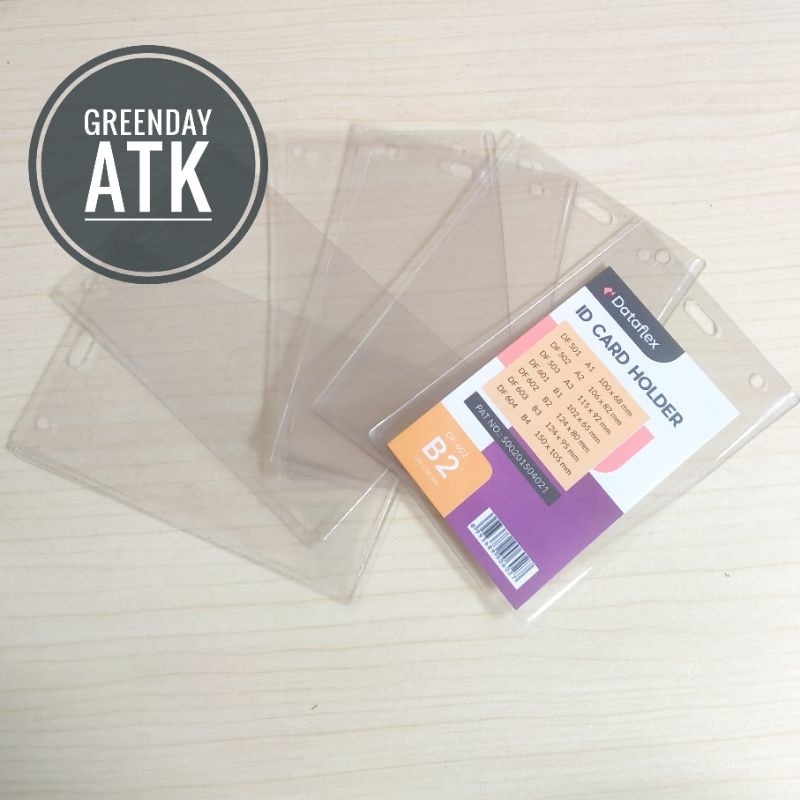 

Plastik ID card holder / name tag / lanyard / glue card case Dataflex B2 124x80 mm stransparan