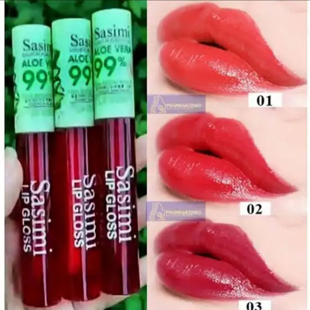 ORI 100% SASIMI Liptint Aloe Vera 99% Liptint Lip Gloss Korea Pelembab Bibir Pink / Liptint Anak Sek
