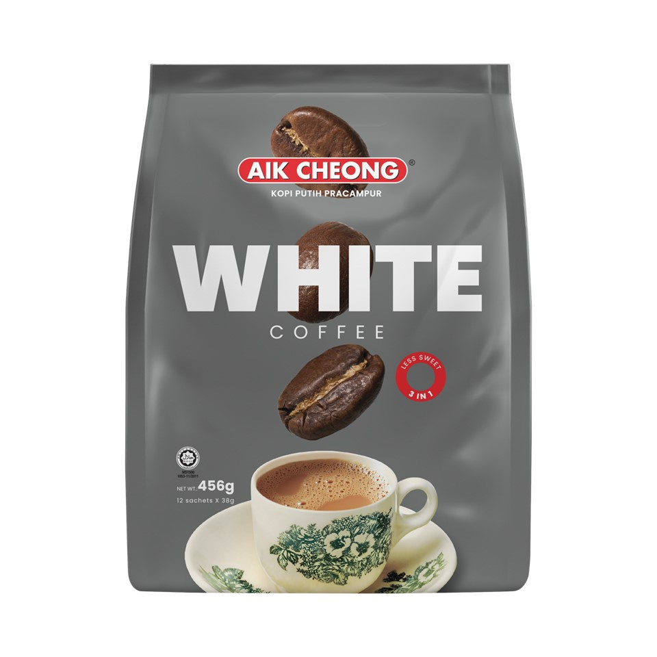 

Aik Cheong 3 In 1 White Coffee Tarik Less Sugar 12 x 38 Gram