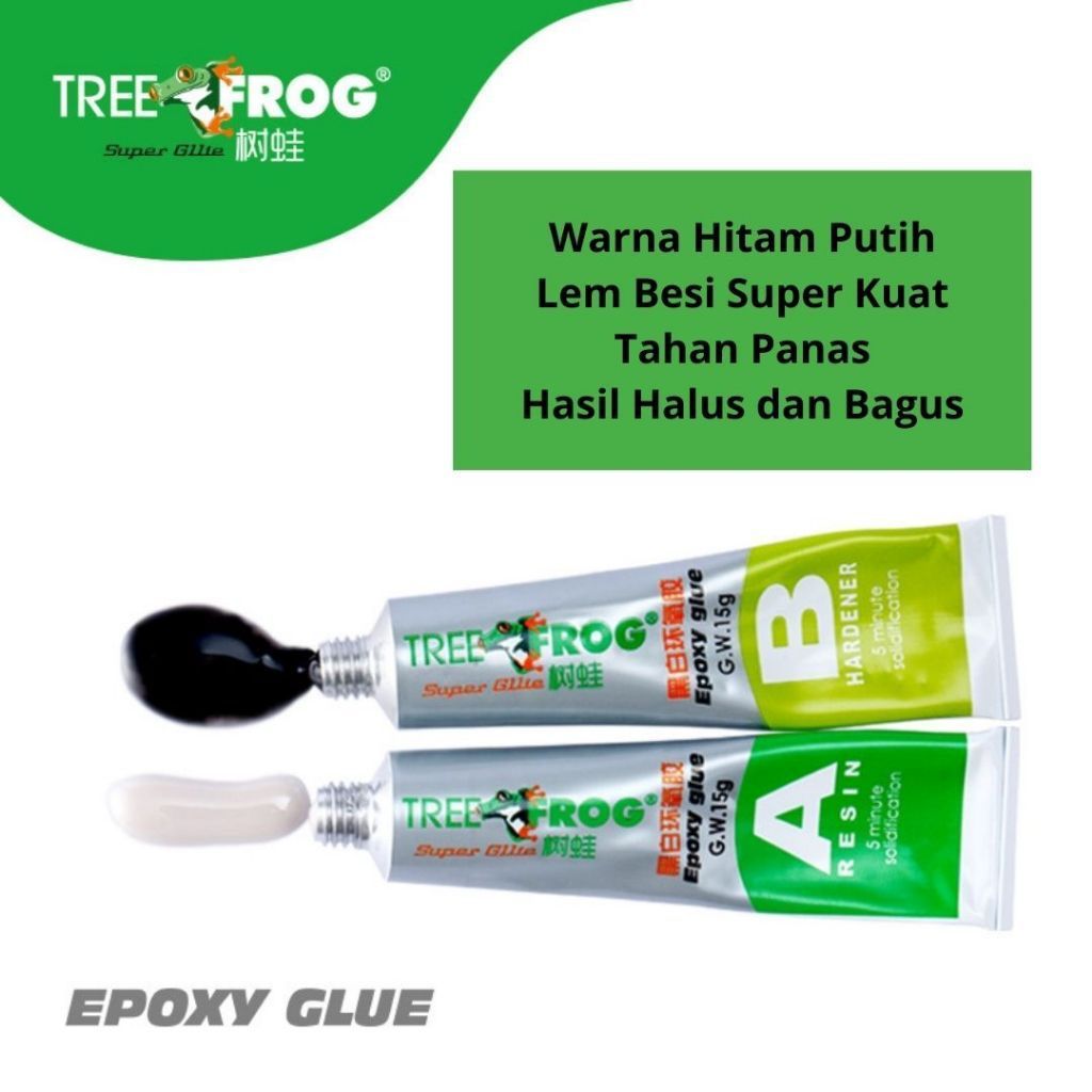 TREE FROG Lem AB 30 GRAM / Lem Besi Penambal Besi Metal Radiator Casting Glue Super Kuat A+B Anti Bo