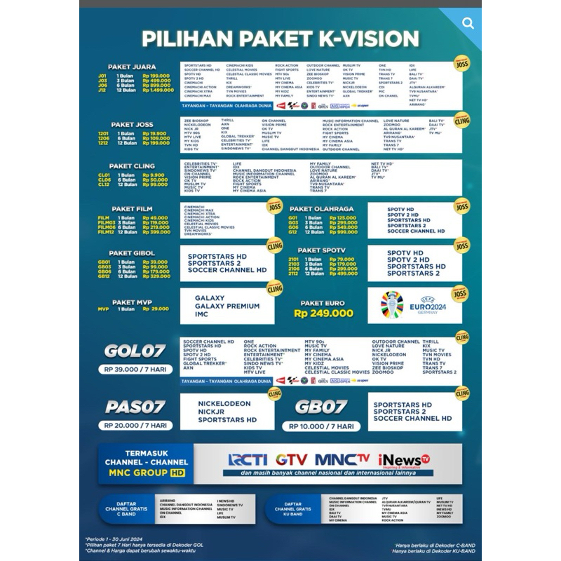 kvision paket GOL 01 ( olahraga )