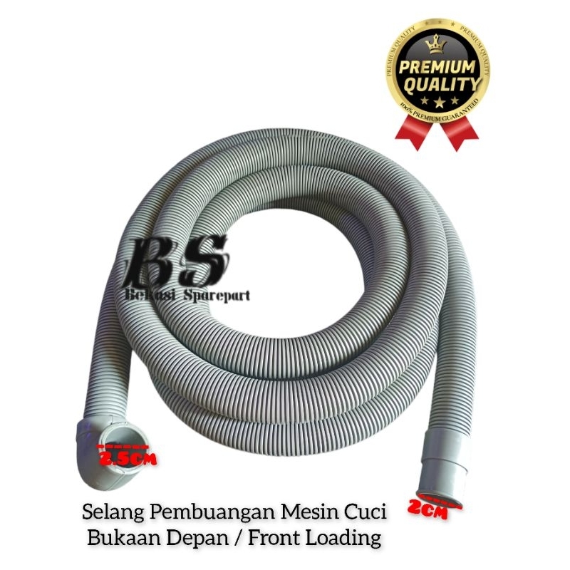 MODENA FRONT LOADING 3M | Selang Pembuangan Mesin Cuci Front Loading Modena 3 Meter Drain Hose
