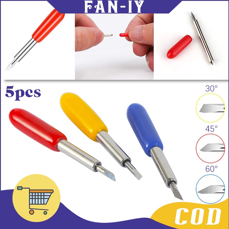 

KODE Y53V 5Pcs Alat Cutting Sticker Jarum Mesin Cutting Roland Vinyl Blade 3456 Derajat