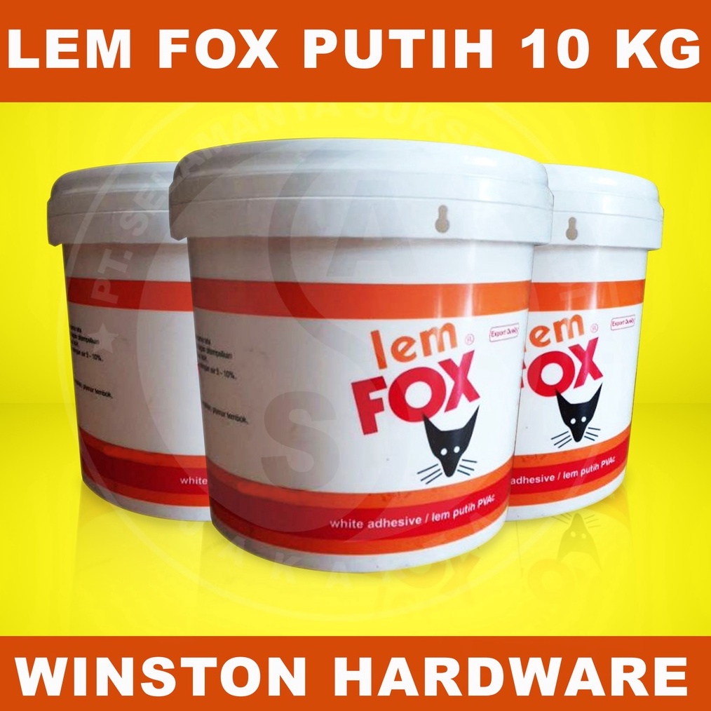 

KODE T69K LEM FOX Putih PVC 1 Kg Kayu Serbaguna PVAc Kemasan Ember 1Kg