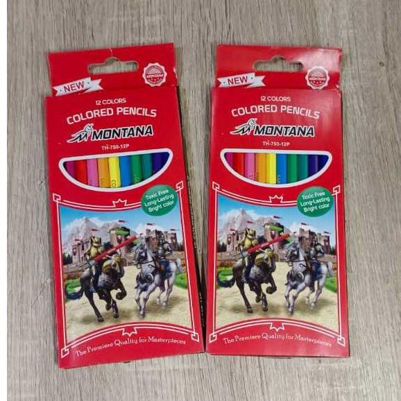 Pensil warna  kayu / kelir warna / pewarna kayu 12 warna panjang montana