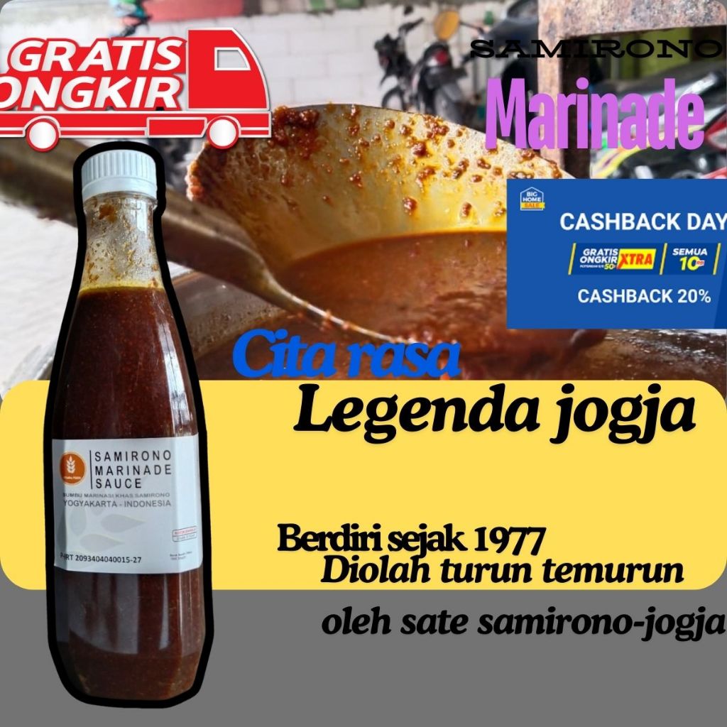 

Bumbu Marinasi Daging Sapi Khas Legenda Jogja Vitaria Food - Samirono 230ml