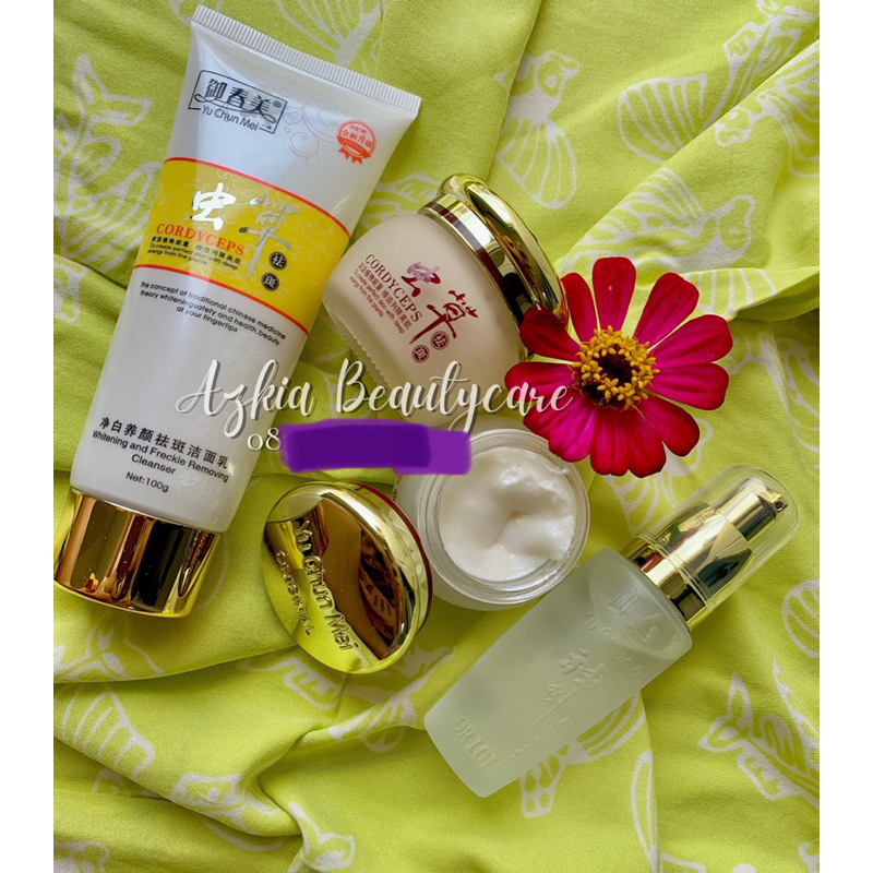 Yu Chun Mei Cordyceps import ORIGINAL paket lengkap+serum