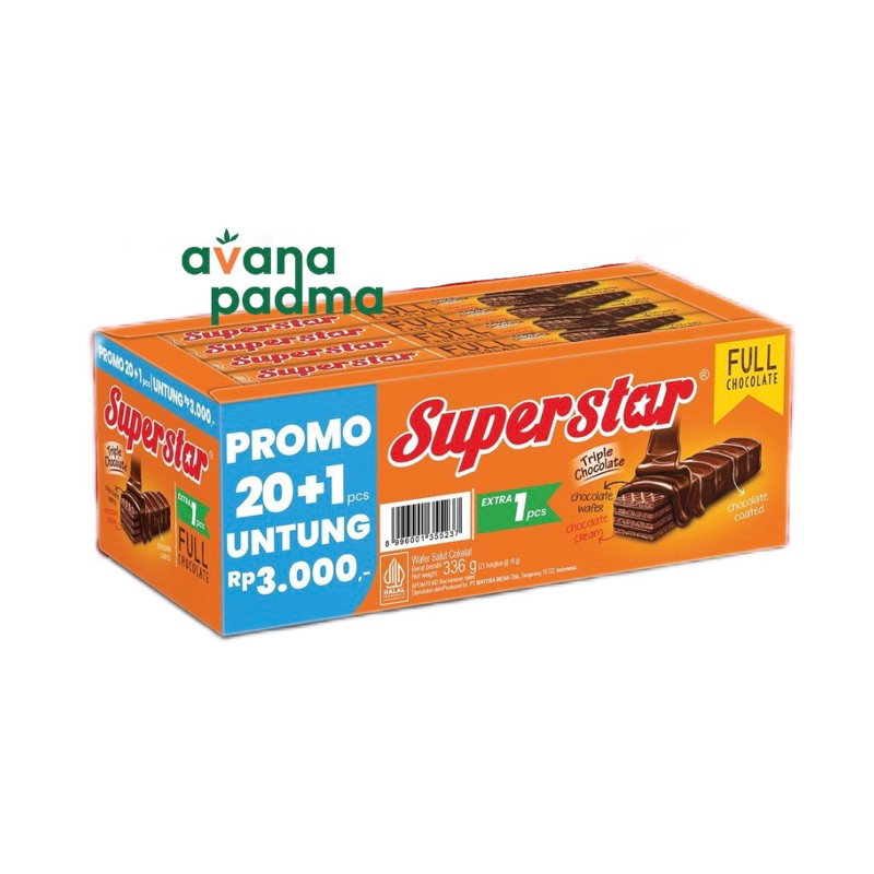 

Superstar Triple Chocolate (Isi 21/Box) (336g)