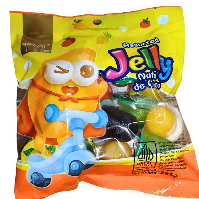 

TYL Assorted Jelly Nata De Coco 225g Jeli Agar Aneka Rasa Buah