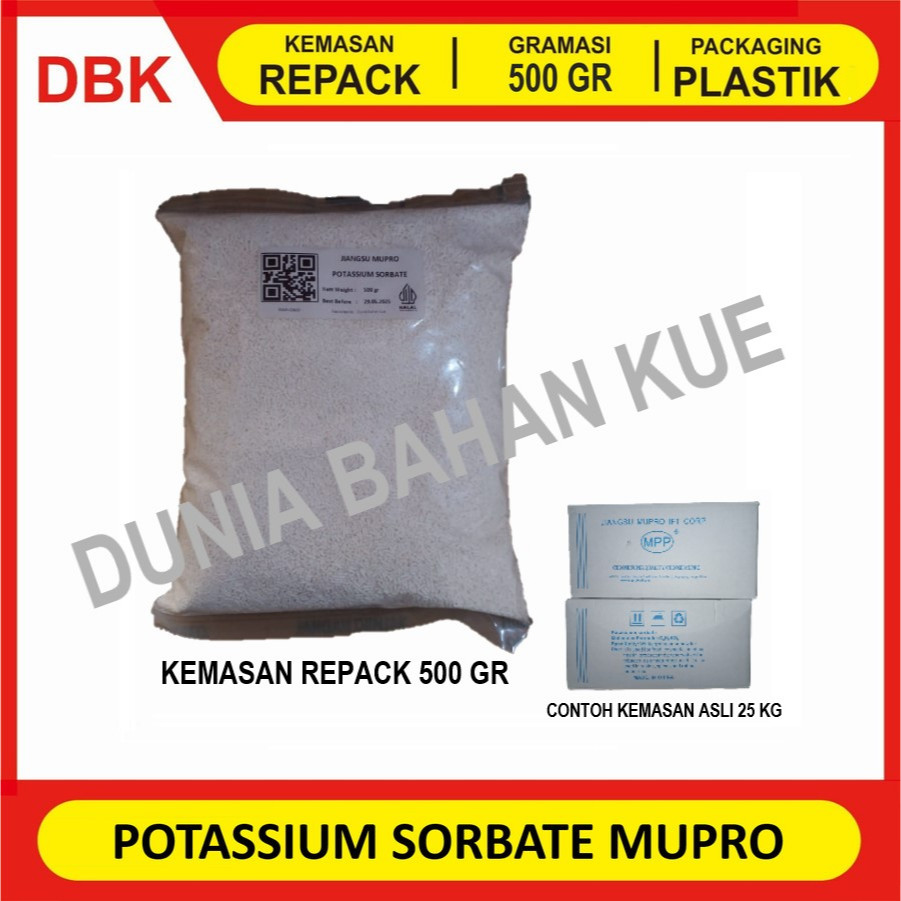 

POTASSIUM SORBATE MUPRO ex. CHINA. || 500 GR