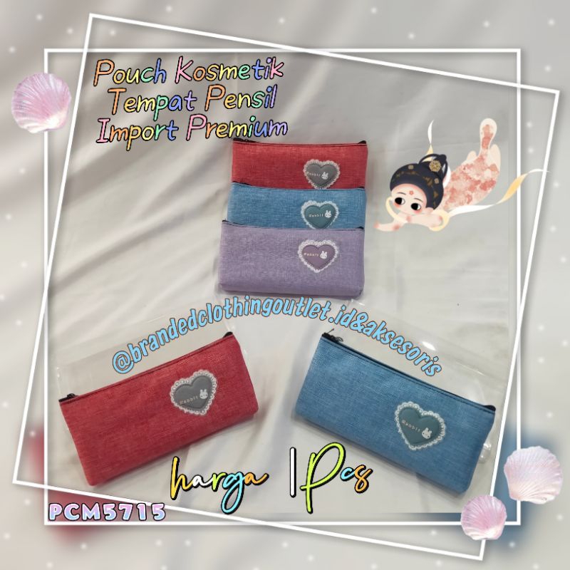 

TEMPAT PENSIL IMPORT PREMIUM / POUCH KOSMETIK KOREAN STYLE / TAS MAKE UP VINTAGE / DOMPET RESLETING SERBAGUNA / PENCIL CASE MAKE UP / PCM5715