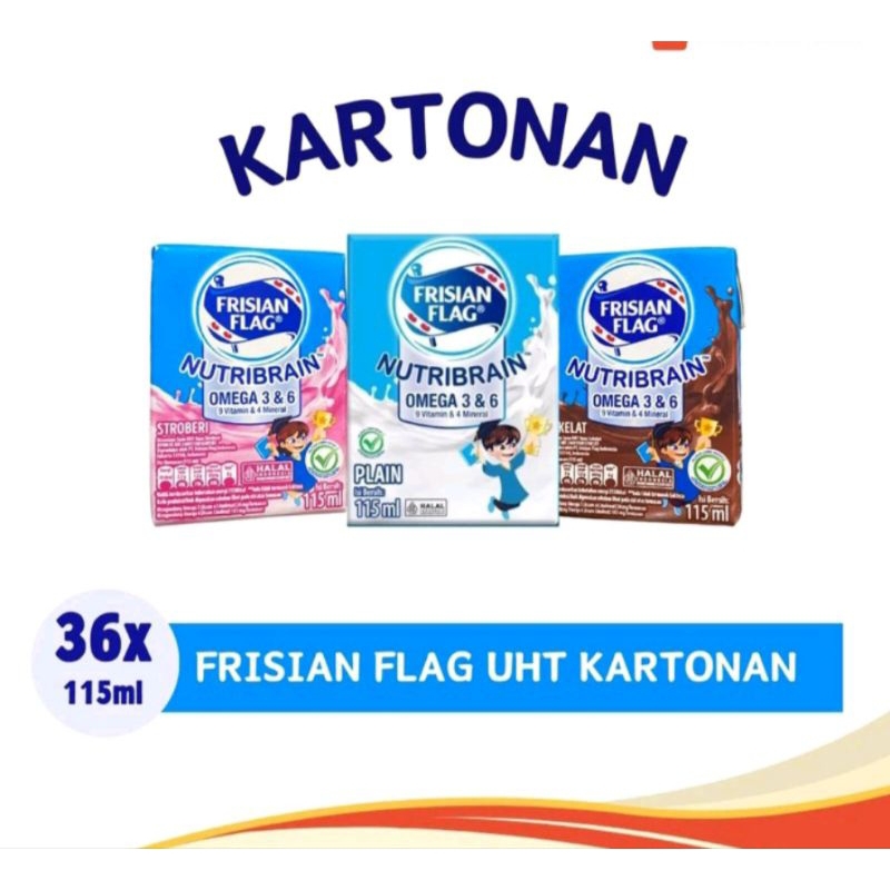 

Frisian Flag Nutribrain UHT 115ml Coklat 1 karton isi 36pcs
