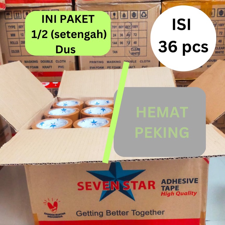 

KODE Y67T Lakban Grosir Bening Coklat Transparan Surabaya 12 Dus