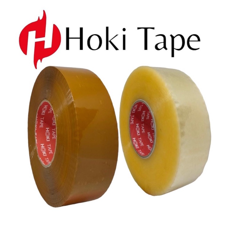 

KODE X55L Lakban bening coklat jumbo hoki tape 45mm 5yard full31