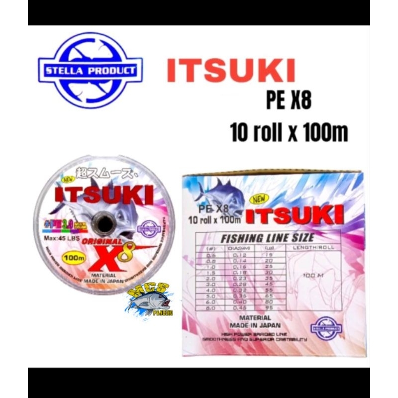 senar pe itsuki x8 100mtr conecting