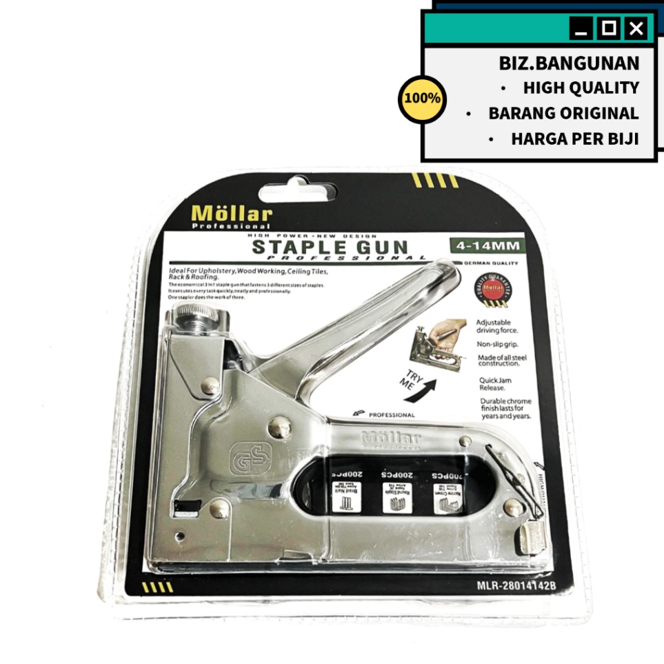 

KODE H15P STAPLE GUN MOLLAR 3 IN 1 STAPLES STAPLER TEMBAK HEAVY DUTY