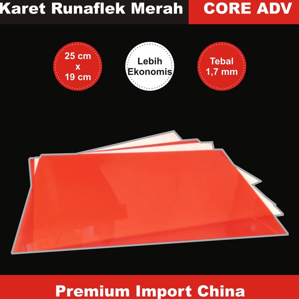 

KODE F78D Karet Stempel Runaflek Merah