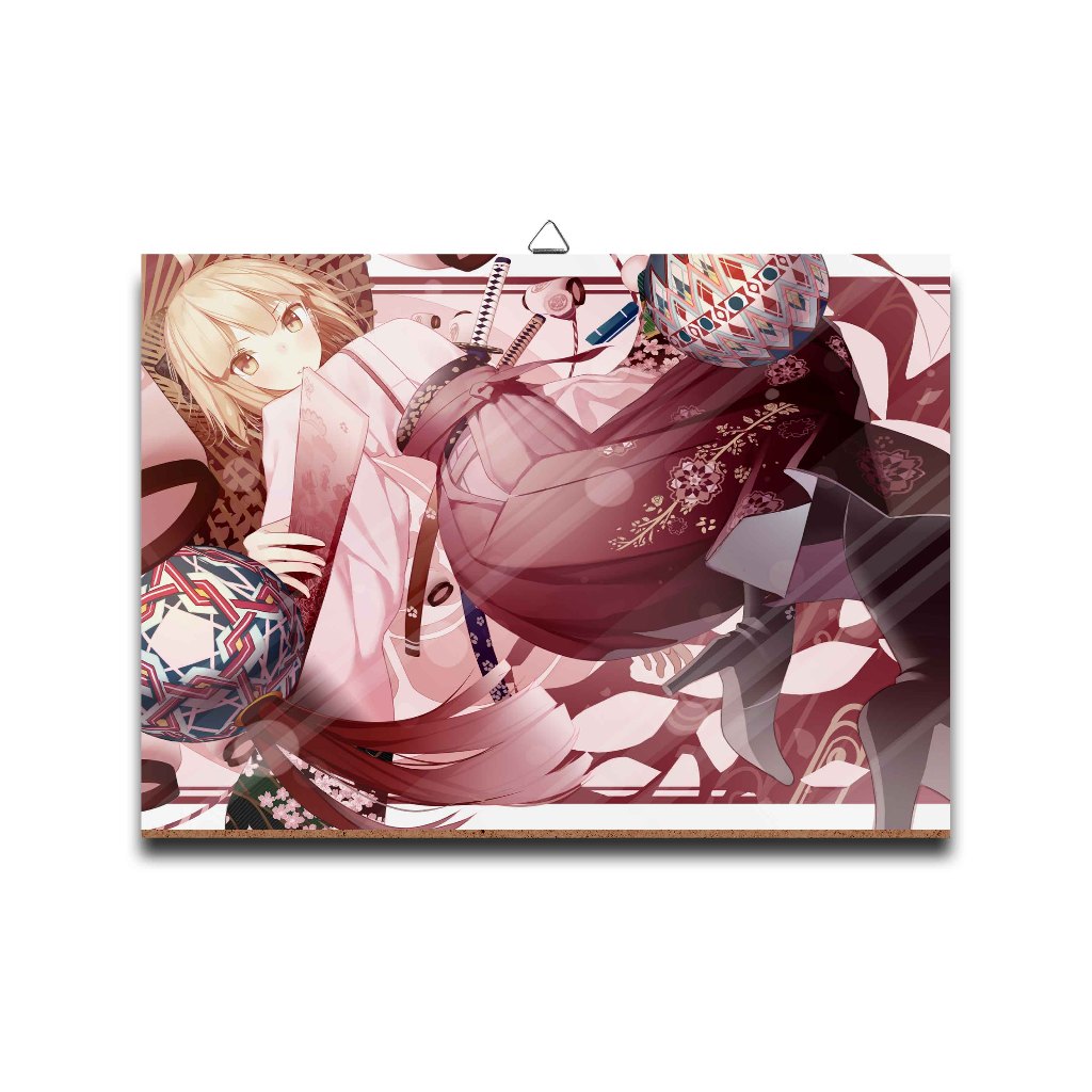Poster dinding kayu anime	KIMONO SABER	-	FATE SERIES	material MDF