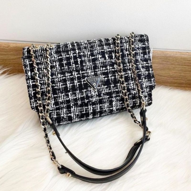 Tas Guess Cessily Tweed Crossbody ORIGINAL