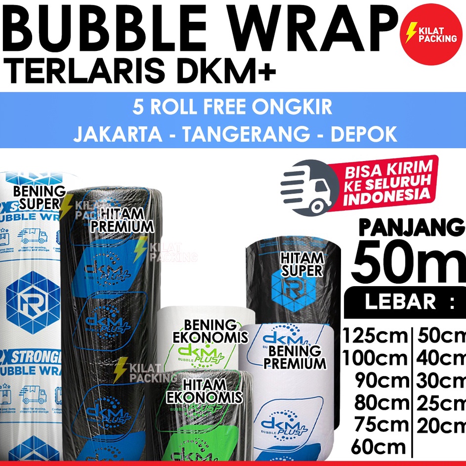 

Makin murah Bubble Wrap DKM Plus Premium Quality Termurah Plastik Bubble Wrap Packing Online Shop Per Roll