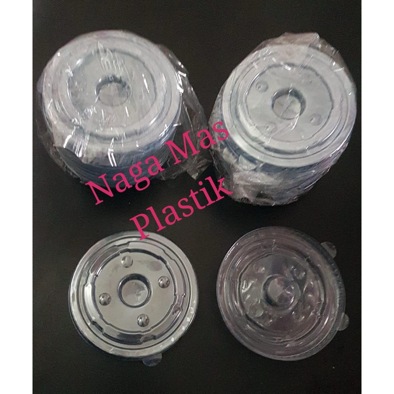 Tutup Gelas Plastik Merek Bison Bening.