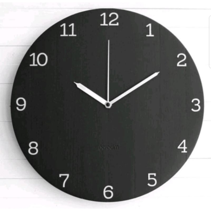 Jam dinding hitam / Jam dinding kayu / Jam dinding kayu jati