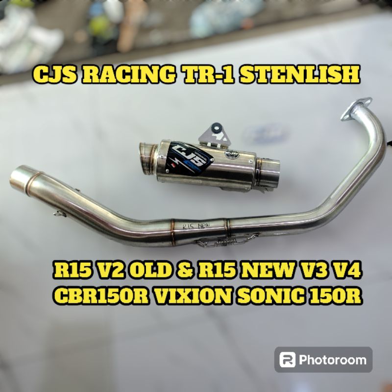KNALPOT RACING SONIC 150R ORI CJS RACING TR-1 STENLISH R15 NEW VVA CBR150R R15V2 VIXION NEW SONIC SU