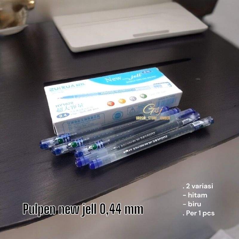 

(1pcs) Bulpen Gel-ink new jell ziuxua hitam biru 0,4 mm grosir