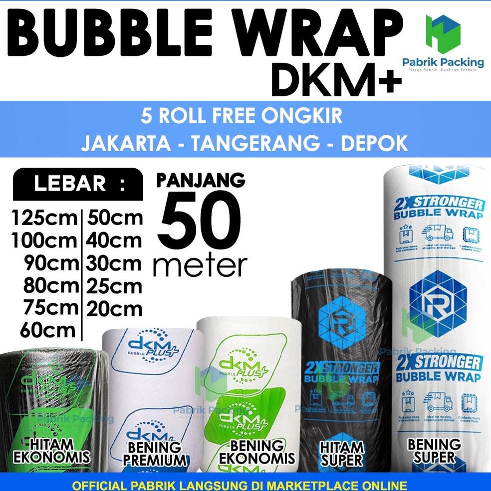 

Belanja Nyaman PLASTIK BUBBLE WRAP DKM TEBAL BUBBLE PACKING 5 METER GROSIR TERMURAH