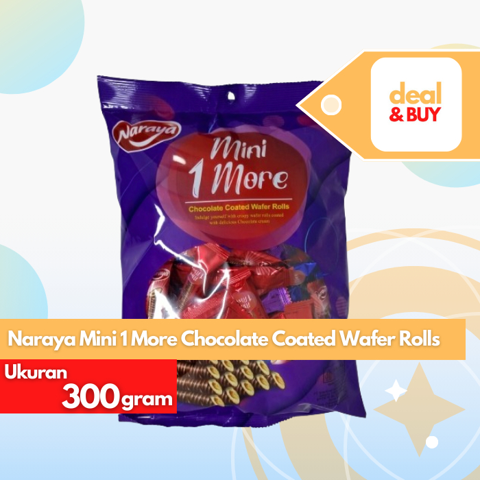 

Naraya Mini 1 More - Chocolate Coated Wafer Rolls 300g