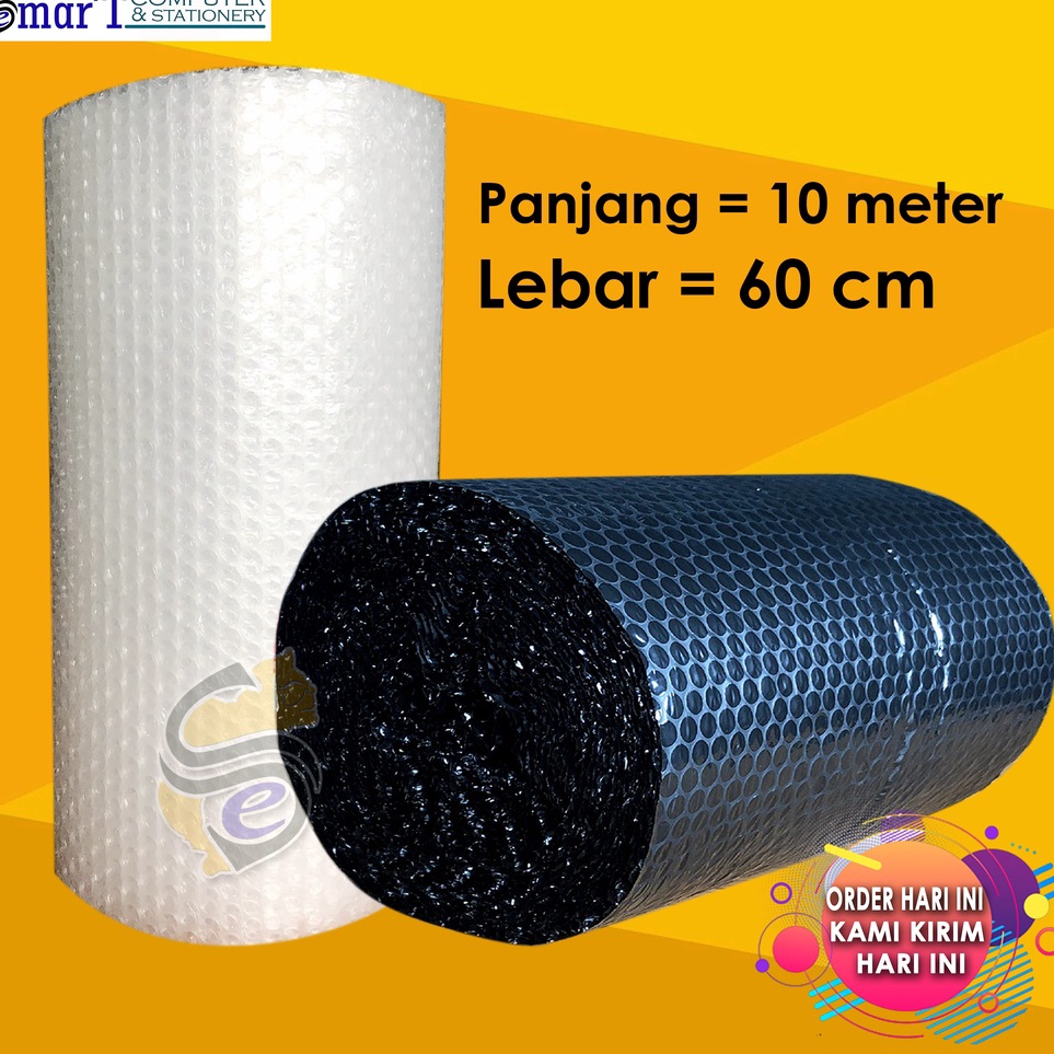

Produk Terbaik BUBBLE WRAP 1M X 6CM TEBAL READY WARNA HITAM PUTIH