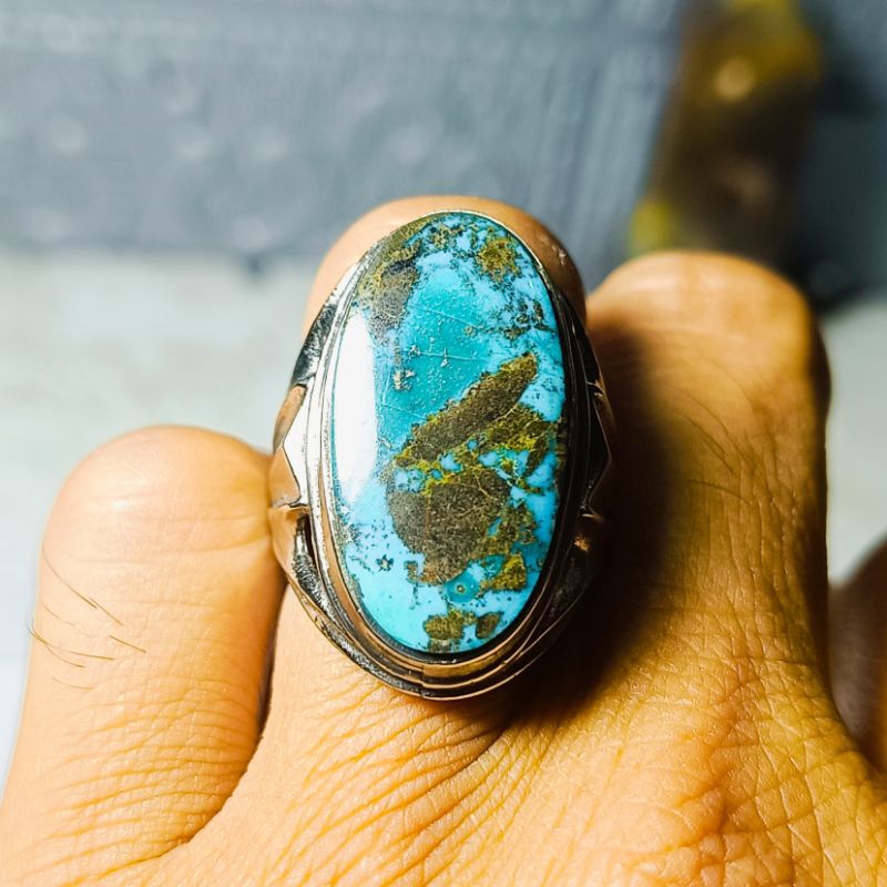 Natural Batu Pirus Persia Urat emas