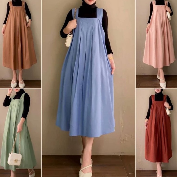 Diskon Khusus  OVERAL ALULA CRINCLE AIRFLOW  BERYNKA OVERALL DRESS WANITA