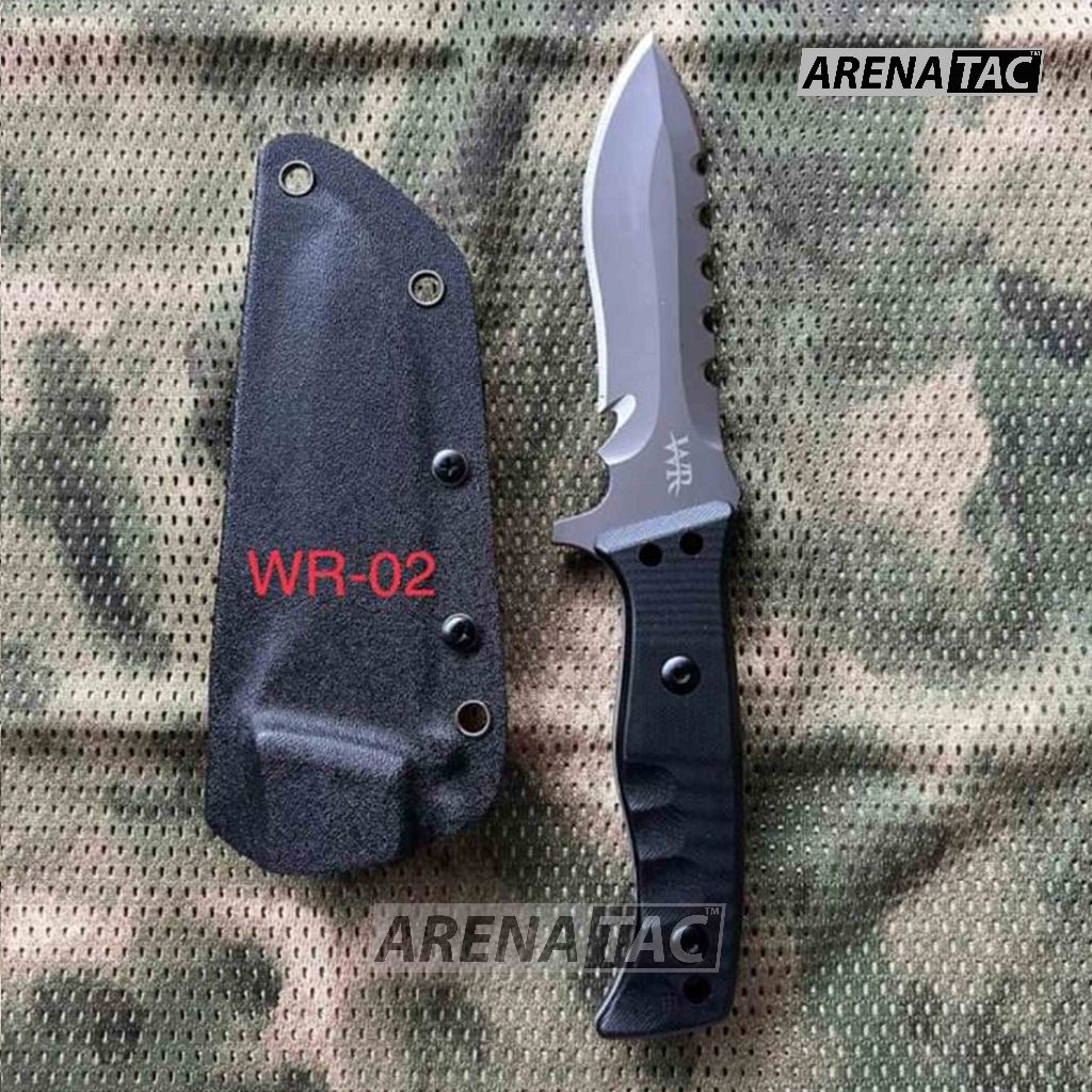 Arenatac - Pisau Camping Tactical Knife kydex Holster - WR02
