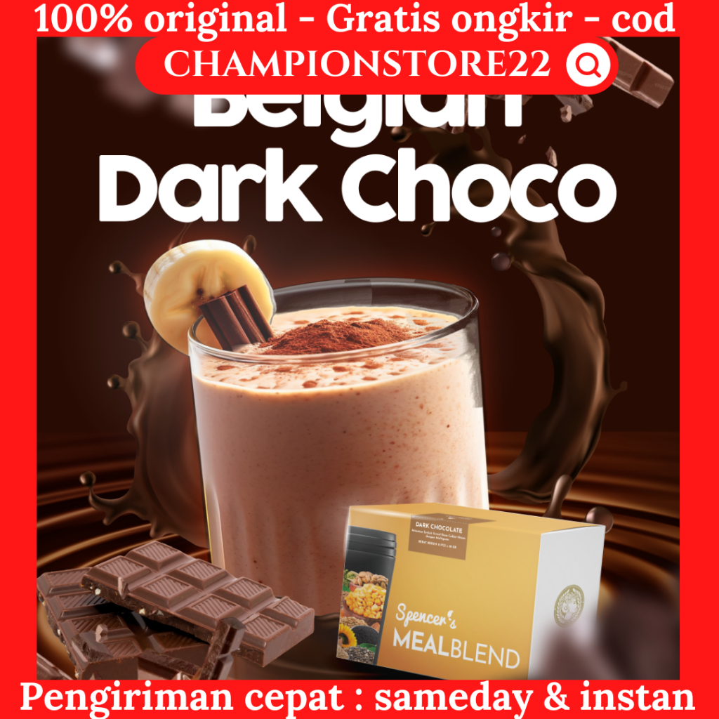 

Minuman Diet SPENCERS MEALBLEND DARK CHOCO Rendah Gula Produk Kesehatan