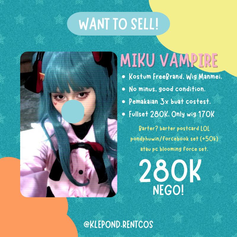 【PRELOVED COSTUME】VAMPIRE MIKU