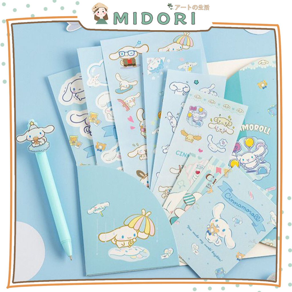 

[MIDORI] 9Sheets SAN CARTOON BOOK GIRLY HEART Sticker Planner DIY Scrapbook Stiker Dekor Kotak - B0463