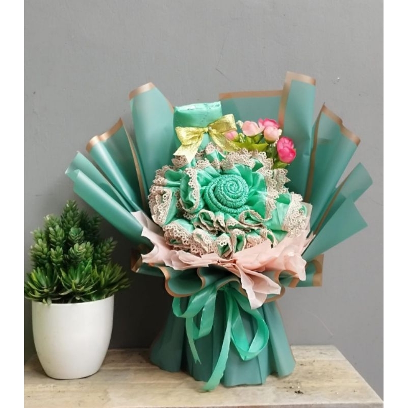 Buket Mukena Parasut Premium + Sajadah / Bouquet Mukena Parasut Premium