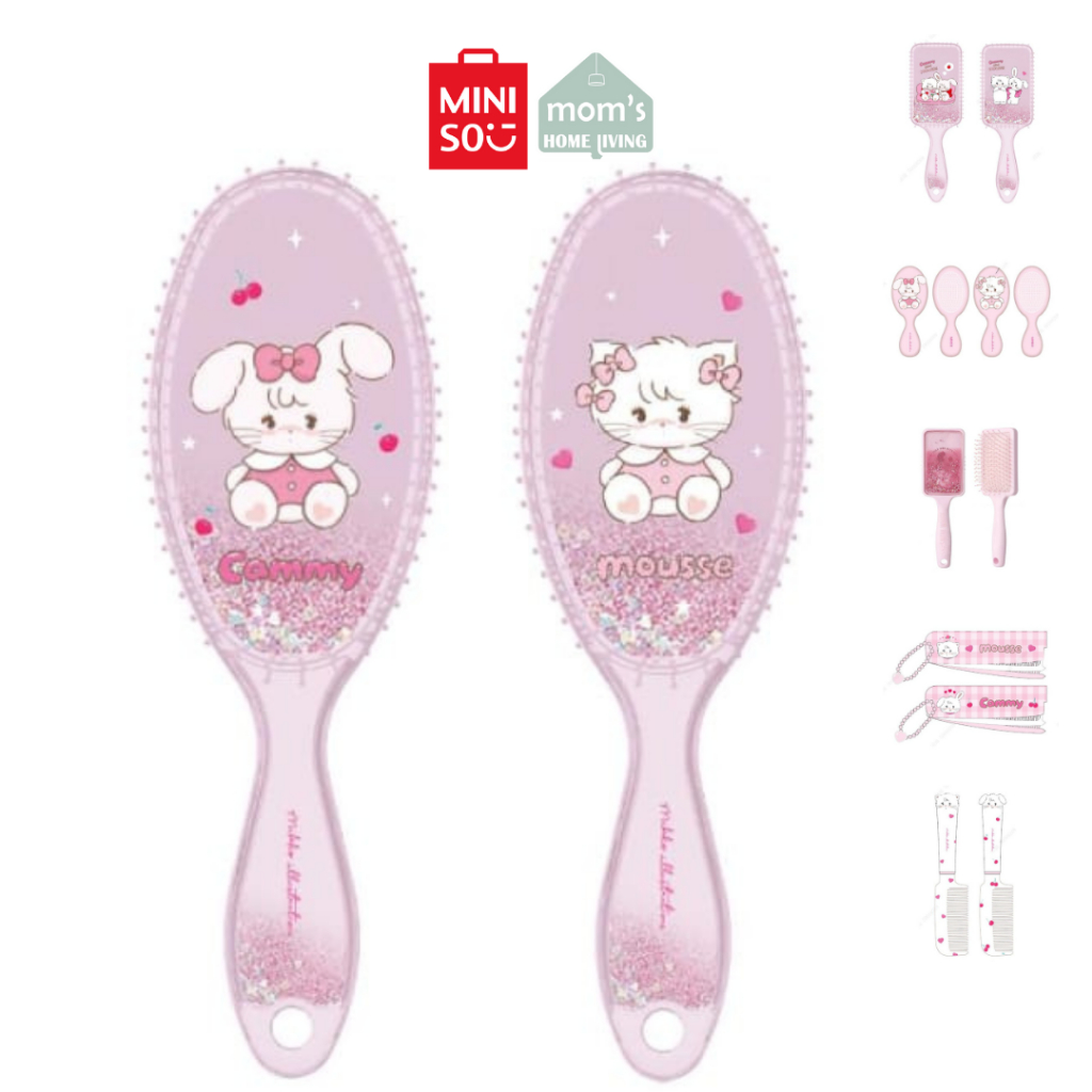 [MIKKO Collection] Sisir Miniso special edition oval square bling sisir lipat Square Paddle Brush