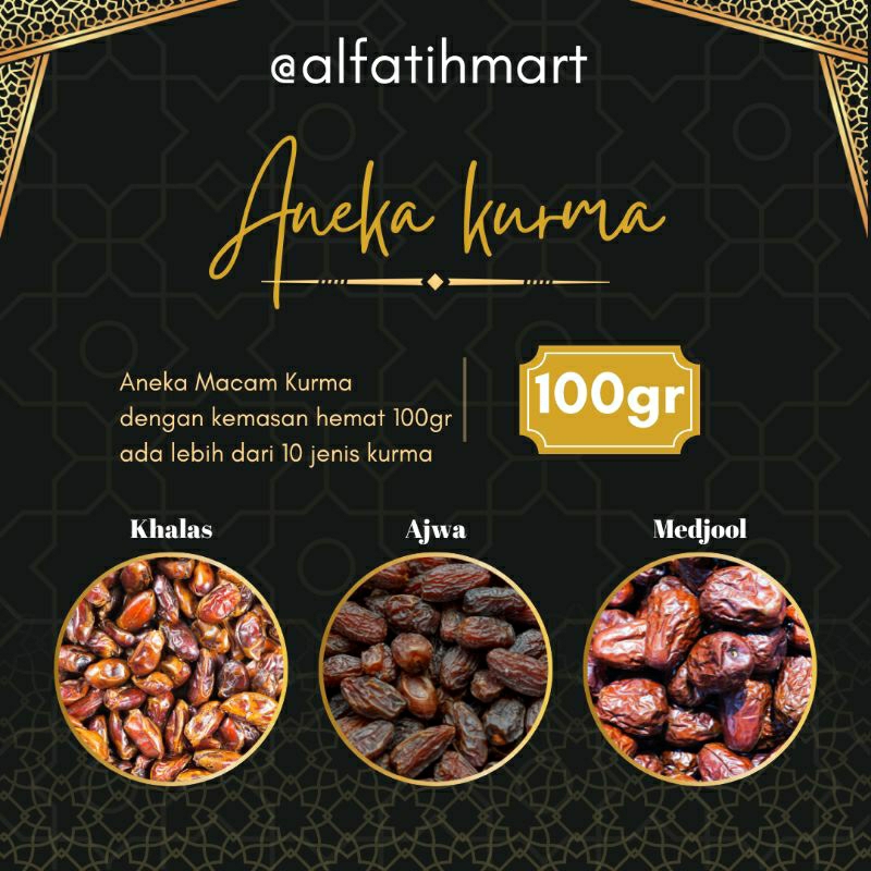 

(100gr) KURMA HEMAT KEMASAN 100GR KHOLAS AJWA TUNIS SUKARI MEDJOUL